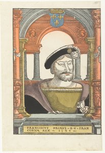 Portræt af Frans I 1494-1547, konge af Frankrig, hertug af Bretagne, greve af Provence, 1539 af Pieter Coecke van Aelst