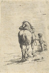 Sadlet hest på en stang af Pieter Cornelisz. Verbeeck