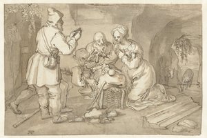 Tilbedelse af hyrderne af Pieter Cornelisz. van Rijck