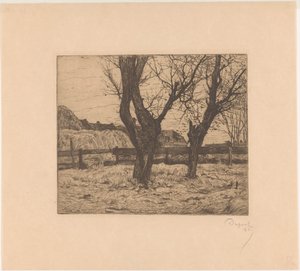 Hvidpile på en eng af Pieter Dupont (signed by artist)