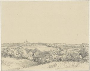 Udsigt over Haarlem, set fra klitterne af Pieter Ernst Hendrik Praetorius