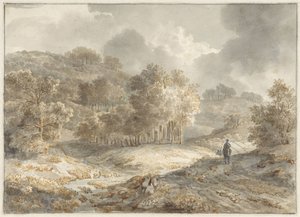 bakket landskab af Pieter Francis Peters jr.