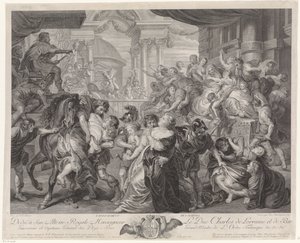 Sabine Virgin Robbery af Pieter Franciscus Martenasie