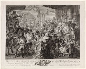 Sabine Virgin Robbery af Pieter Franciscus Martenasie