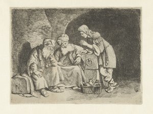 Joseph forklarer bagerens og munskrens drømme af Pieter Fransz de Grebber