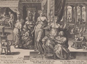Barnets fødsel, fra Menneskelivets forløb, 1570. af Pieter Furnius