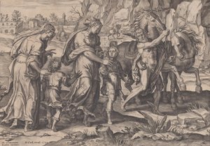 Ungdom, fra Menneskelivets Løb, 1570. af Pieter Furnius