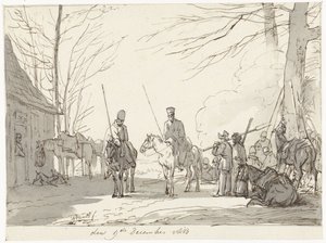 Kosakkernes bivuak, 9. december 1813 af Pieter Gerardus van Os (signed by artist)