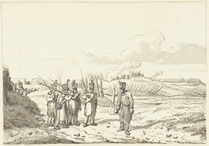 En omrejsende patrulje, 1813-1814 af Pieter Gerardus van Os (signed by artist)