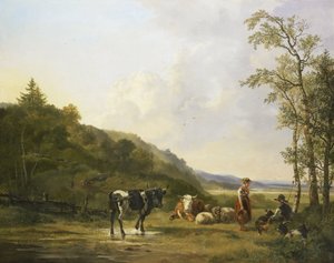 Landskab med Hyrder og Kvæg