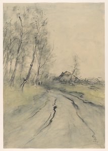 landvej af Pieter H.J.J. Ras (signed by artist)