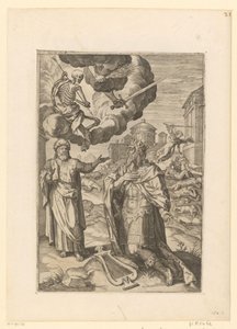 David og Salomon beder om afslutningen på Israels straf af Pieter Jalhea Furnius (possibly)