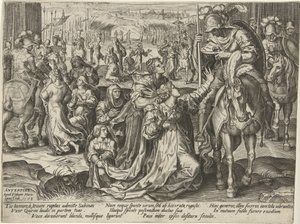 Forsoning mellem sabinerne og romerne Skildringer fra romersk historie (serietitel) af Pieter Jalhea Furnius