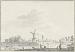 Udsigt over byen Buren af Pieter Jan van Liender