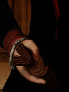 Detalje af Portræt af Jan van Eyewerve