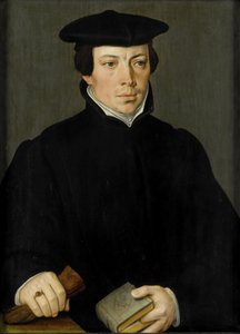 Portræt af en ung præst, ca. 1535-84 (olie på panel)