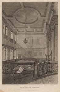 Interiør af The Heralds College af Pieter Jansz. Quast