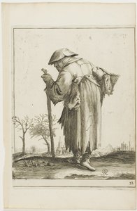 Marching Beggar Woman with a Basket, fra T is al verwart-gaern (Det er allerede forvirrende) af Pieter Jansz. Quast
