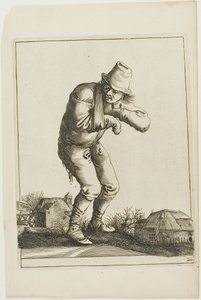 Tramp with a Sling, fra T is al verwart-gaern (Det er allerede forvirrende) af Pieter Jansz. Quast