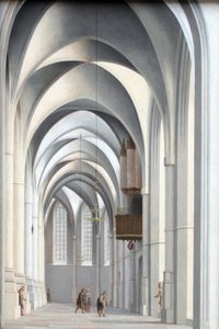 Udsigt til ambulatoriet i Sankt Bavo i Harlem af Pieter Jansz. Saenredam