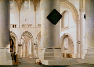 Interiør af Haarlems store kirke Maleri af Pieter Saenredam (1597-1665) (ec.holl.) 1636-1637 søn. 59x81 cm London, nationalgalleri