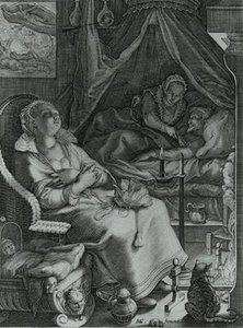 Om natten er de fri for sindets bekymringer af Pieter Jansz Saenredam