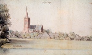 Udsigt over Assendelft i Holland i 1633 Tegning af Pieter Jansz (1597-1665) 1633 Paris. hollandsk institut