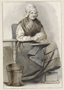 siddende kvinde af Pieter Marinus van de Laar (attributed to)