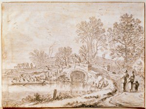 Bro over en kanalmåned i maj 1656