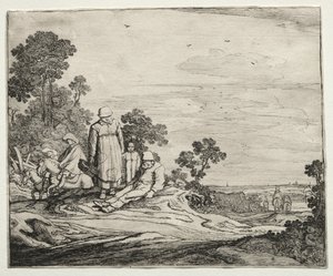 Landskab med bønder, 1626.