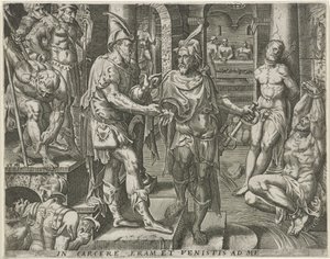 Besøger fangerne Works of Mercy (serietitel) af Pieter Nagel
