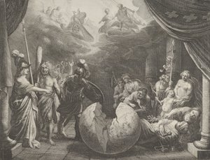 Plade 11: Allegory on the Discord in France, fra Caspar Barlaeus, Medicea Hospes, 1638. af Pieter Nolpe