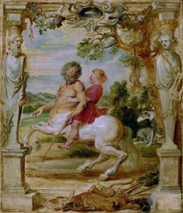 Achilleus uddannet af kentauren Chiron, 1630-1635 af Peter Paul Rubens