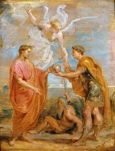 Constantius udnævner Constantine til sin efterfølger, 1622 af Peter Paul Rubens