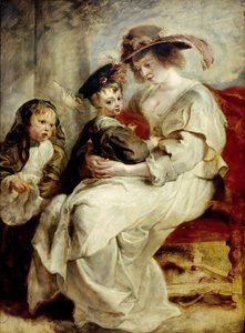 Helena Fourment med to af hendes børn, ca 1636. af Pieter Paul Rubens