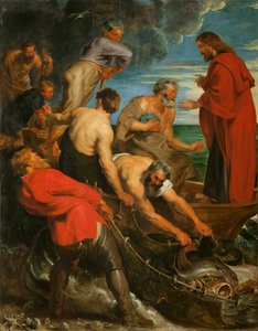 The Miraculous Draft of Fishes Triptykon, centralt panel, 1618-1619.