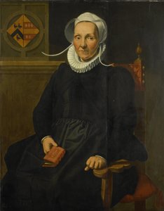 Portræt af Dirckje Tymansdr Gael, kaldet van der Graft, hustru til Mattheus Augustijnsz Steyn af Pieter Pietersz. (I)