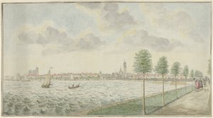 Udsigt over Kampen fra flodsiden af Pieter Remmers