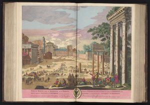 Forum Romanum i Rom Forum Nerva, imp og Boarium i det Jupiter-templet Stator Saturn og Concord (...) (titel på objekt)