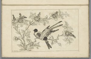 To fugle på en blomstrende gren Kinesiske blomster og fugle (serietitel)