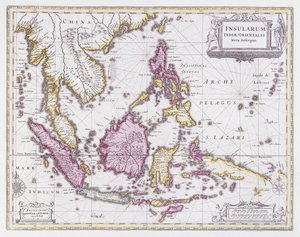Kort over Kina og Indonesien, ca. 1710