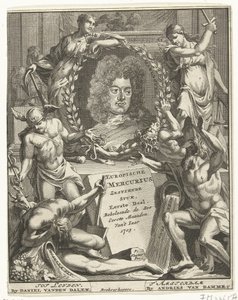 Titelblad for European Mercury, 1705 af Pieter Sluyter