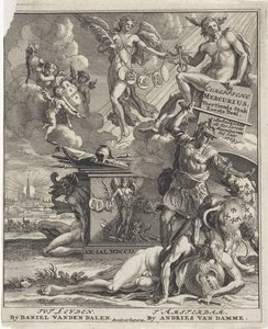 Titelside for: Europæisk Merkur, 14. del, 1. del, 1703 af Pieter Sluyter