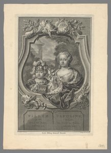 Portræt af William V, Prins af Orange-Nassau, og Carolina, Prinsesse af Orange-Nassau