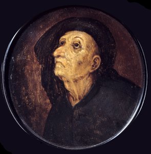 Gammel mands hoved siger også misundelsesmaleriet af Pieter Bruegel (eller Bruegel eller Brueghel eller Brueghel) det gamle (1525-1569) 16. århundredes Bordeaux, Musee des Beaux Arts af Pieter Bruegel the Elder