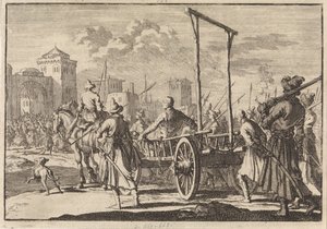 Ankomst af Stepan Razin og hans bror Frol i et jernbur i Moskva, 1671, 1698