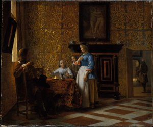Interiør med figurer af Pieter de Hooch
