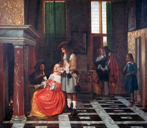 Kortspillerne, c1663-1665 af Pieter de Hooch