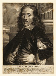 Portræt af Frans Wouters, flamsk barokmaler, skabsmaler og hofkunstner til den romerske kejser af Pieter de II Jode