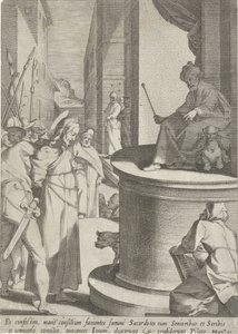 Kristus for Pilatus Passie van Christus (serietitel) Passion and Resurrection (serietitel) af Pieter de Jode (I)